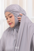Telekung Jasmine in Silver Grey