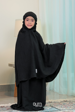 Telekung Amyra in Black