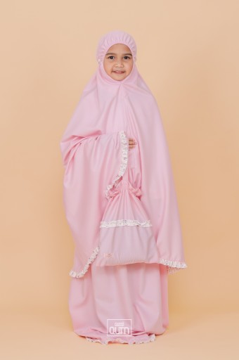 Telekung Hanna in Blush Pink