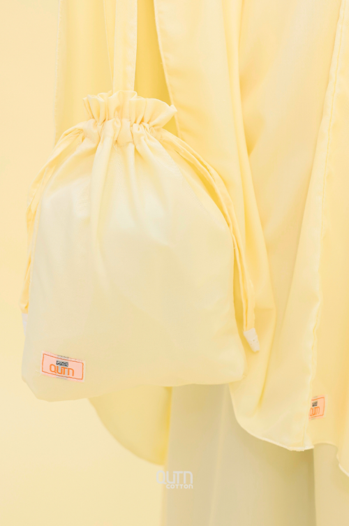 Telekung Hanna Cotton in Light Yellow