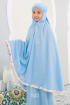 Telekung Hanna Ruffle in Sky Blue