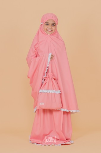 Telekung Hanna in Amber Peach
