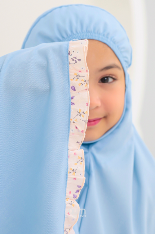 Telekung Hanna in Sky Blue