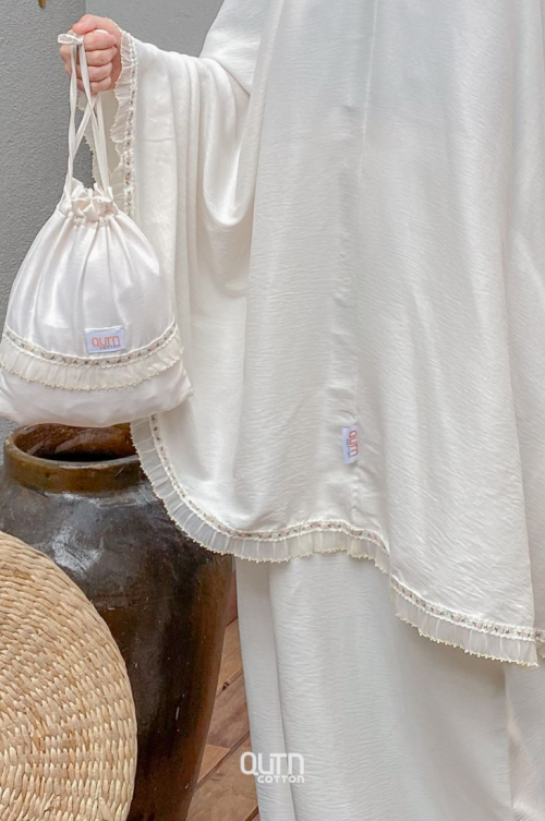 Telekung Suci Lace Organza