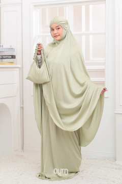 Telekung Jasmine in Apple Green