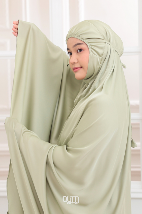 Telekung Jasmine in Apple Green