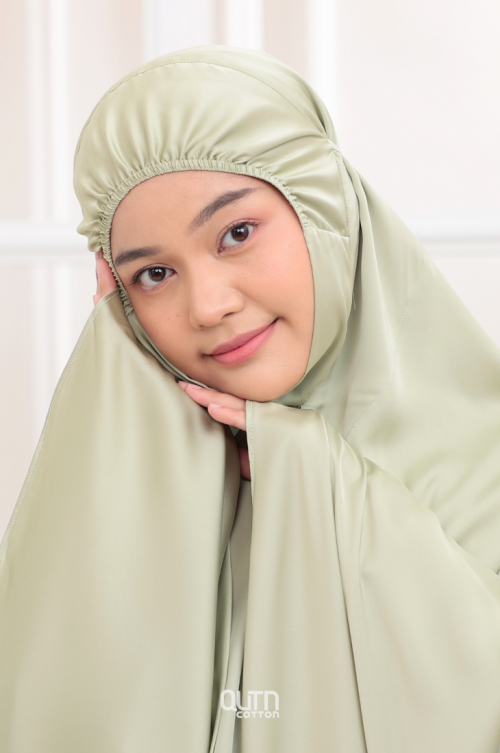 Telekung Jasmine in Apple Green