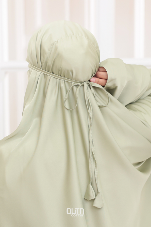 Telekung Jasmine in Apple Green