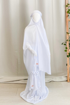 Telekung Umaira in White
