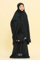 Telekung Hanna Basic in Midnight Black