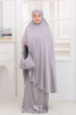 Telekung Jasmine in Silver Grey
