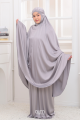 Telekung Jasmine in Silver Grey