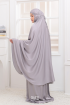 Telekung Jasmine in Silver Grey