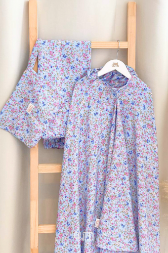Telekung Dahlia in Blue Lavender