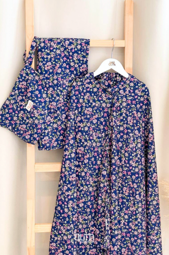 Telekung Dahlia in Dark Blue