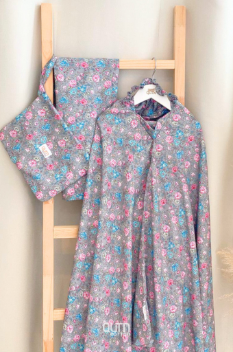 Telekung Dahlia in Grey
