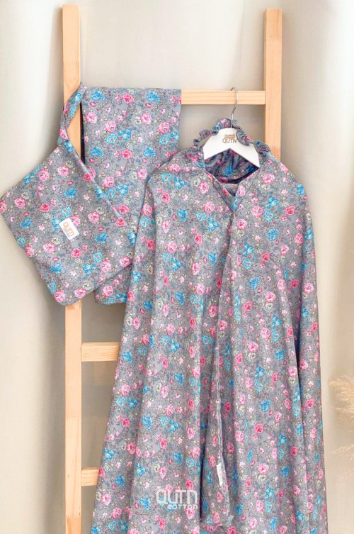 Telekung Dahlia in Grey