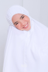 Telekung Hanna Basic in White