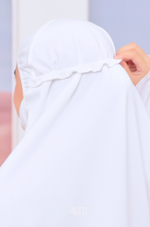 Telekung Hanna Basic in White