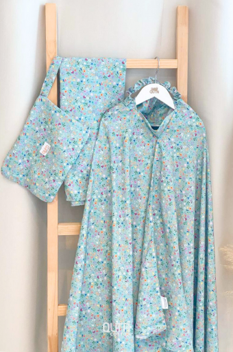 Telekung Dahlia in Turquoise