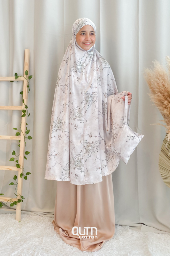 Telekung Blossom in Brown