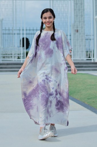 Kaftan Tie Dye in Fairy Purple