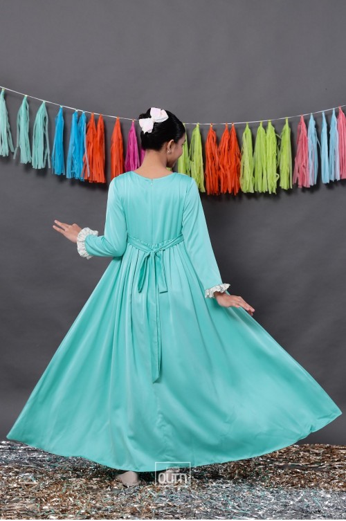 Madeline Dress in Aqua Turquoise
